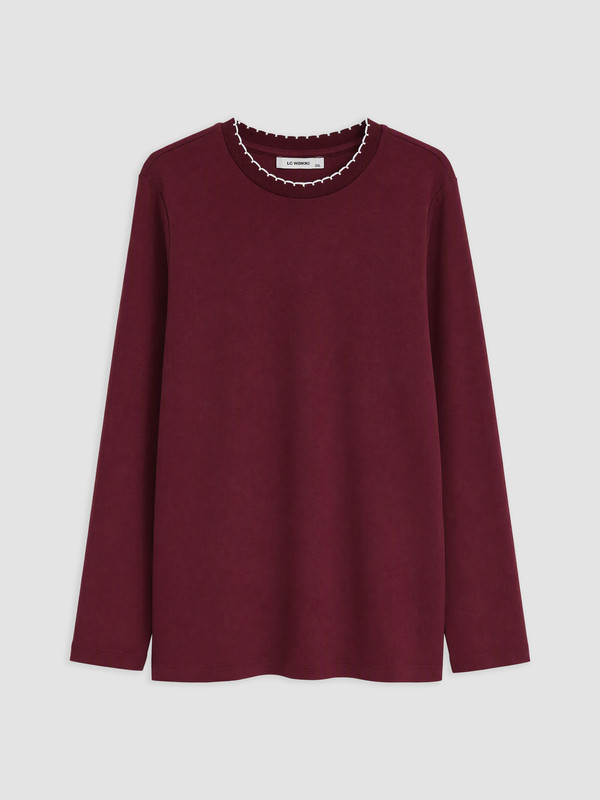 LCW Curve Woman Plum T-Shirt