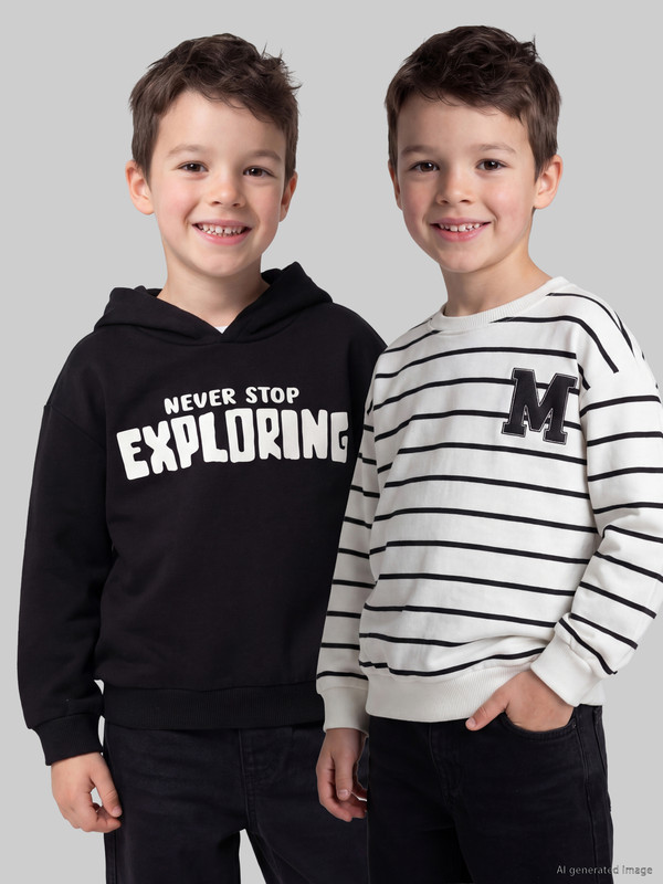 LCW Kids 2 შეკვრა ბიჭების სქელი თბილი ზედა