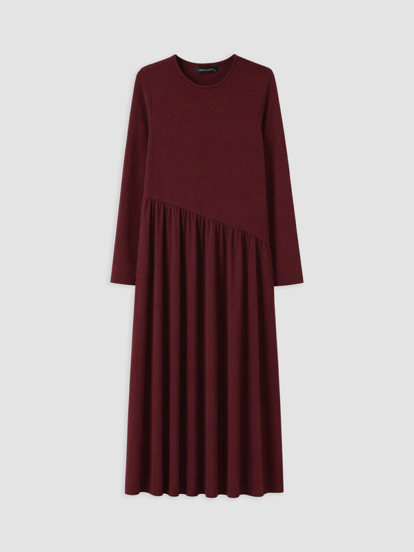 LCW Modest Fitted Waist Flared Dress
