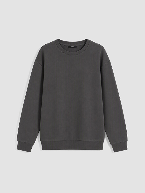 XSIDE Bisiklet Yaka Erkek Kalın Sweatshirt