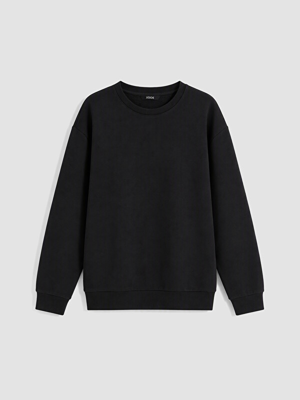 XSIDE Bisiklet Yaka Erkek Kalın Sweatshirt