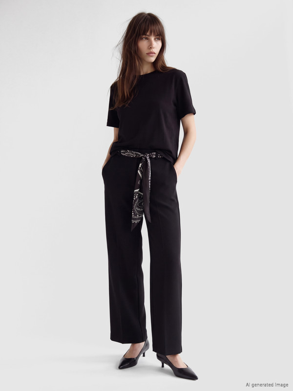 LCW Vision Scarf-Waisted Women's Trousers