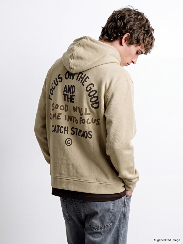 XSIDE Kapüşonlu Erkek Fermuarlı Sweatshirt