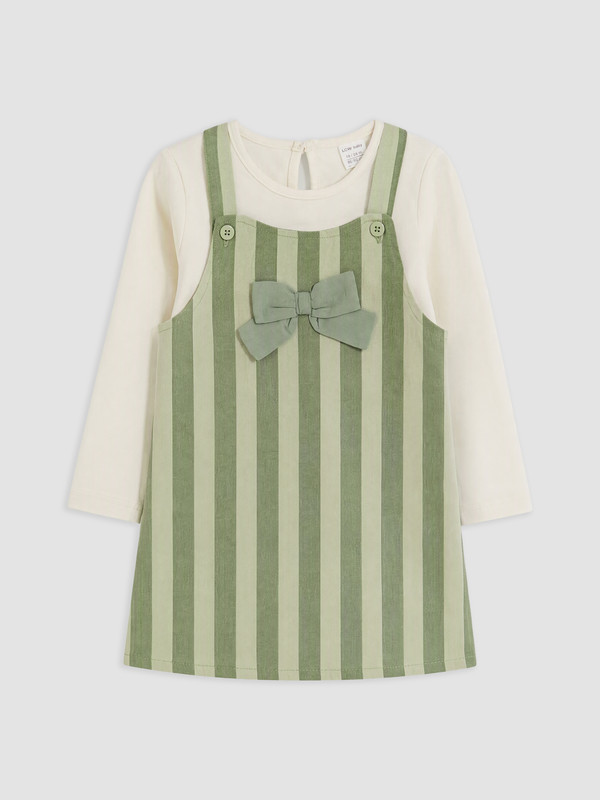 LCW baby Baby Girl Green Dungarees
