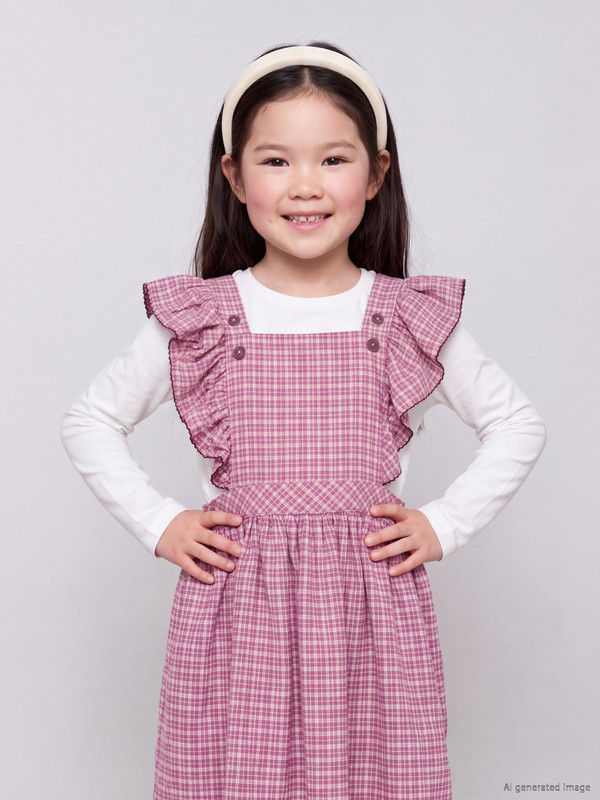LCW Kids Plaid Girls' Twill Dress