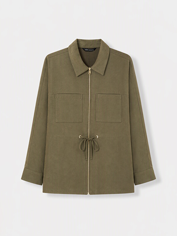 LCW Modest Shirt Collar Women's Jacket