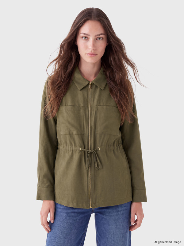 LCW Modest Shirt Collar Women's Jacket