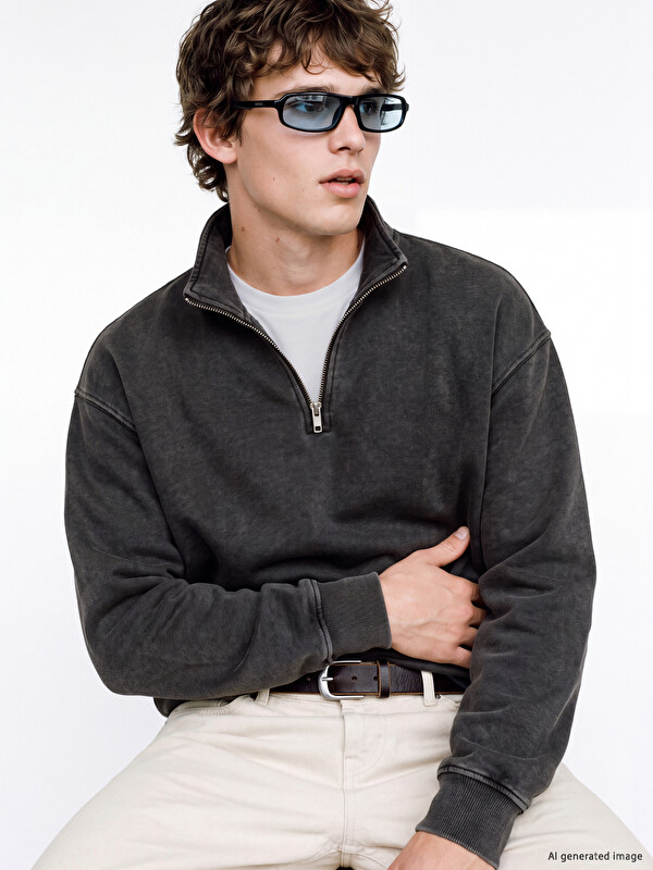 XSIDE Dik Yaka Erkek Sweatshirt