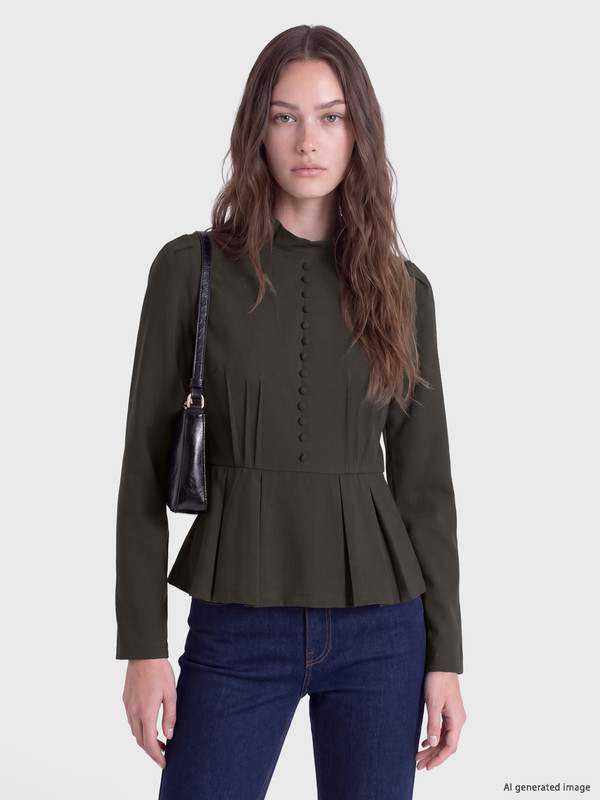 LCW Modest Pileli Poplin Kadın Gömlek Tunik