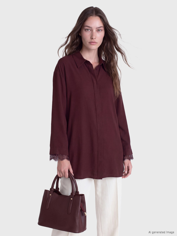 LCW Modest Poplin Kadın Gömlek Tunik