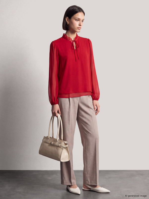 LCW Comfort Frilled Chiffon Blouse