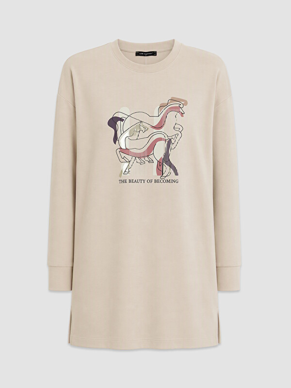 LCW EVERYDAY Soft Touch Oversize Kadın Sweatshirt Tunik