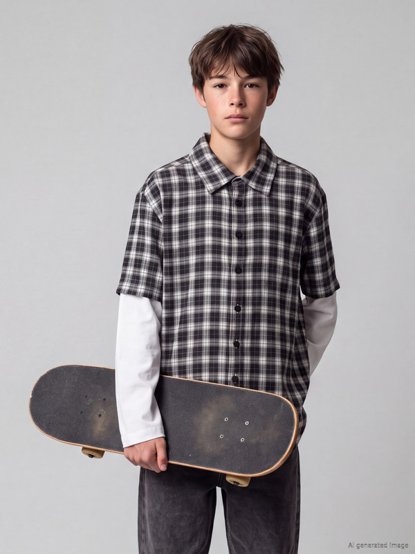 LCW Kids Plaid Gabardine Boys' Shirt