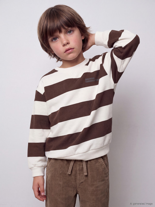 LCW Kids Striped Boys' Sweatshirt