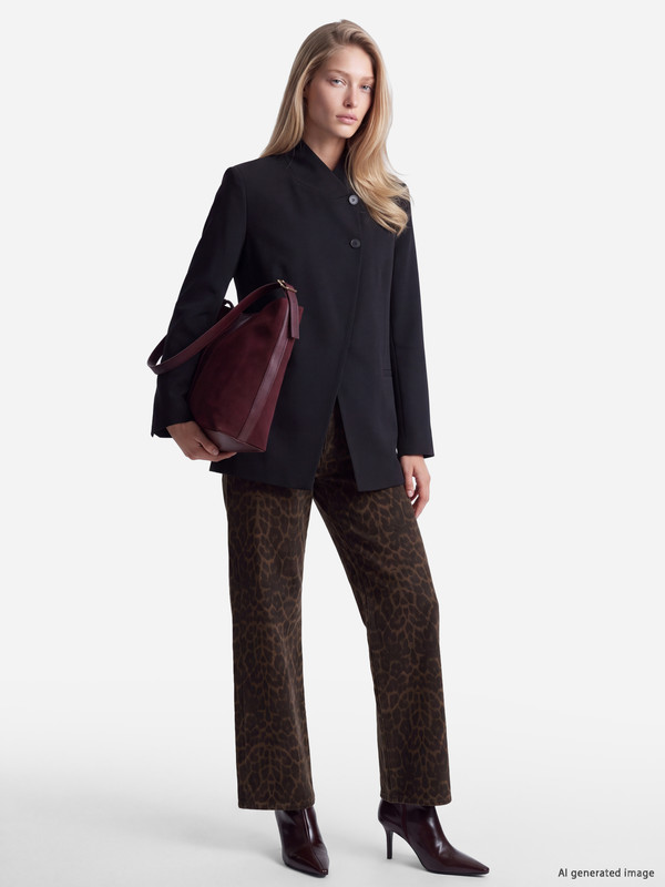 LCW Jeans Leopard Print Baggy Jean