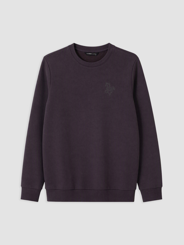 LCWAIKIKI Classic Bisiklet Yaka Nakışlı Sweatshirt