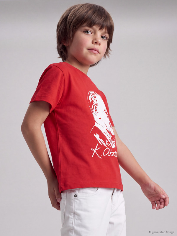 LCW Kids Atatürk Printed Boys' T-shirt