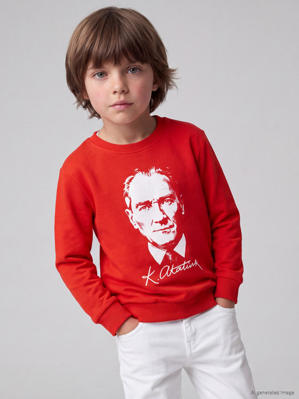 LCW Kids Atatürk Printed Boys' Sweatshirt