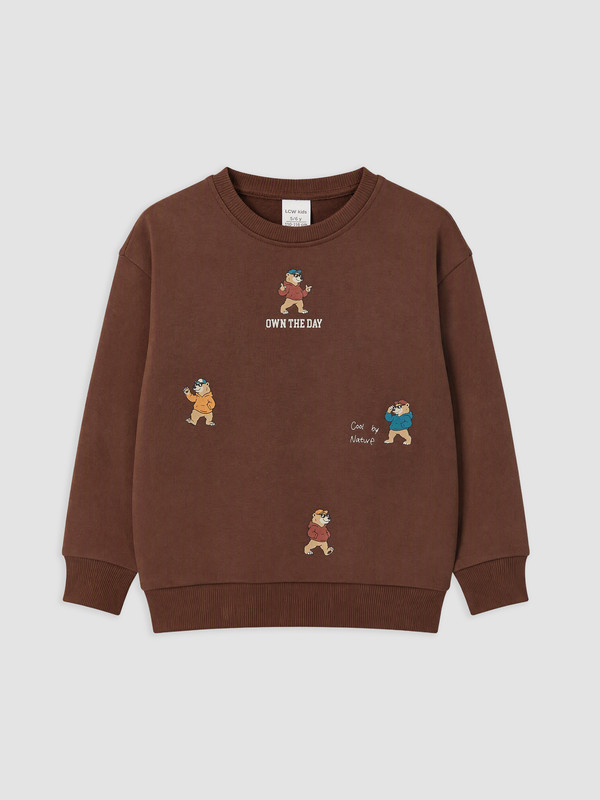 LCW Kids Printed Boys' Thick Sweatshirt