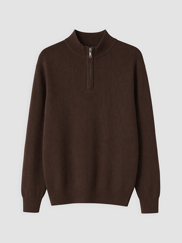 LCWAIKIKI Classic Mock Neck Men's Knitwear Sweater