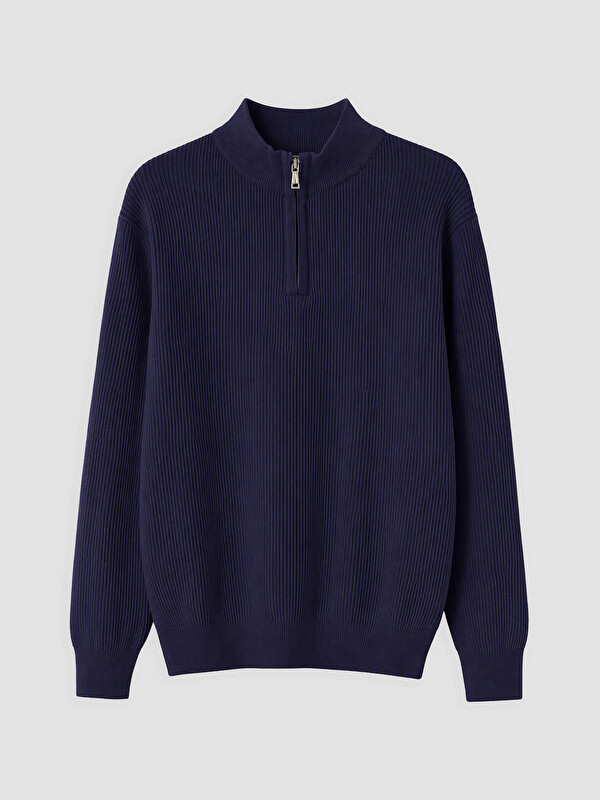 LCWAIKIKI Classic Mock Neck Men's Knitwear Sweater