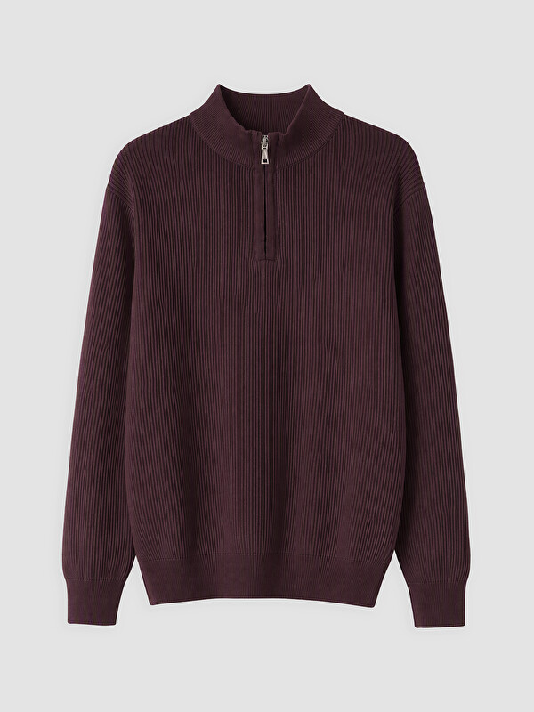 LCWAIKIKI Classic Mock Neck Men's Knitwear Sweater