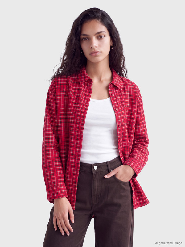 XSIDE Plaid Oversize Women's Shirt
