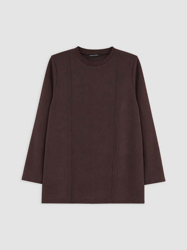 LCW Modest Bisiklet Yaka Kadın Sweatshirt Tunik