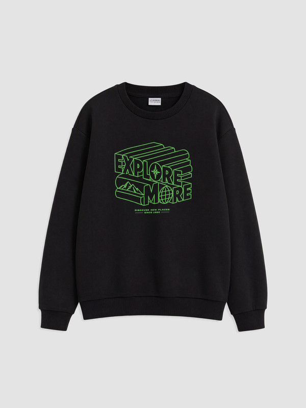 LCW ECO Baskılı Erkek Çocuk Sweatshirt