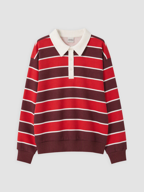 LCW Teen Teenage Girl Bordeaux Sweatshirt