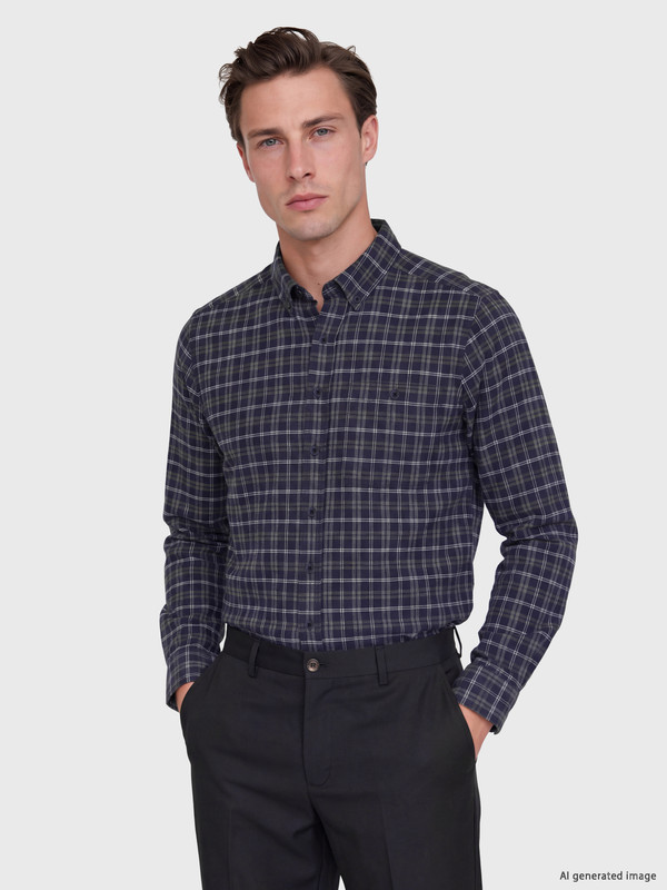 LCWAIKIKI Classic Regular Fit Plaid Men's Shirt