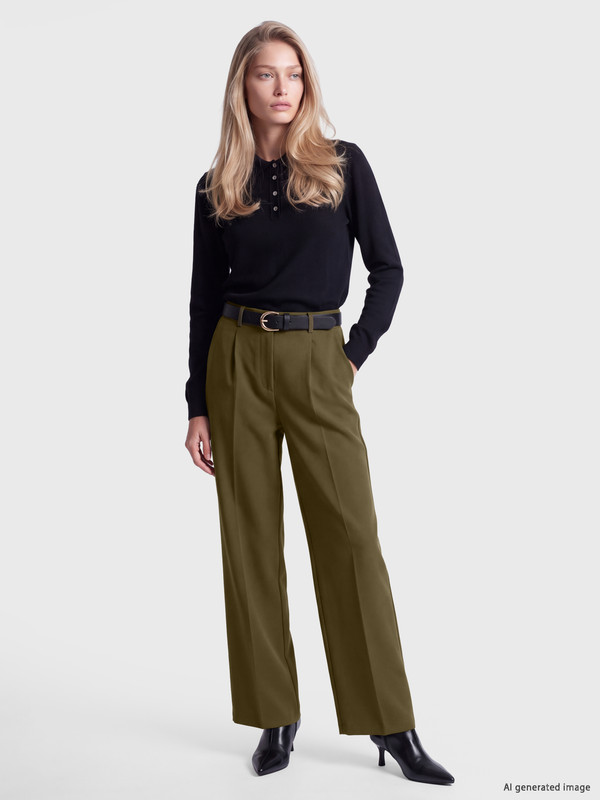 LCW Vision Pleated Women's Fabric Trousers