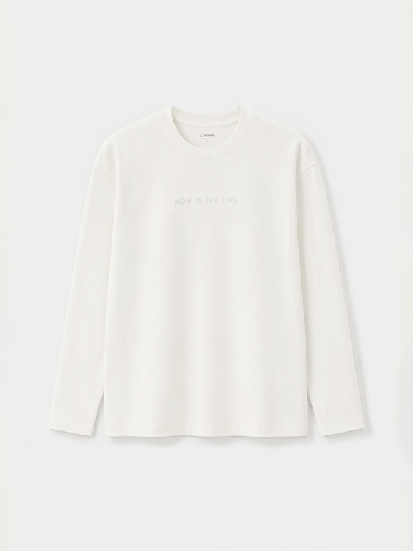 LC WAIKIKI Bisiklet Yaka Yazı Baskılı Erkek Sweatshirt
