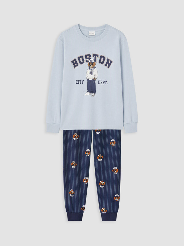 LC WAIKIKI Bisiklet Yaka Erkek Çocuk Pijama Takımı