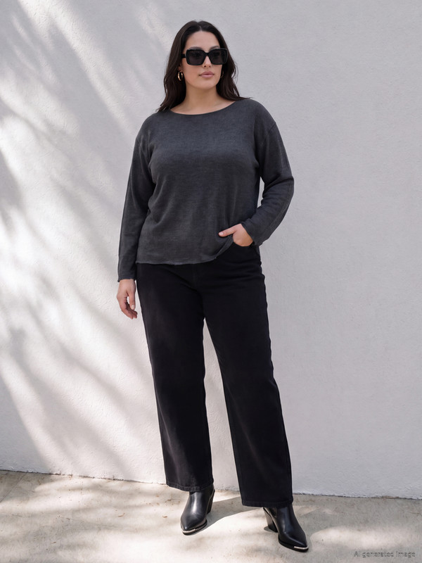 LCW Curve Plus Size Wideleg Jeans
