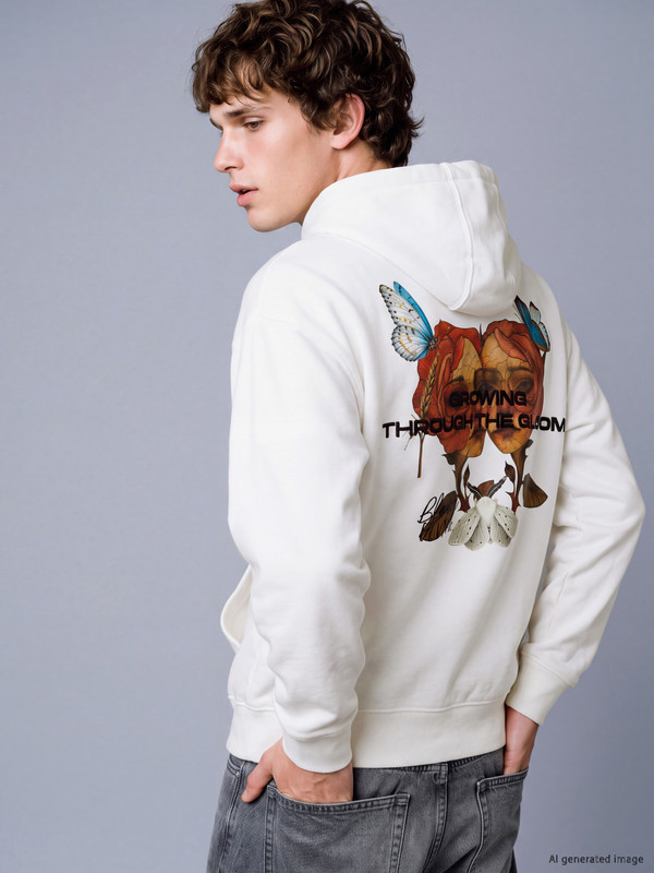 XSIDE Nakışlı Erkek Hoodie
