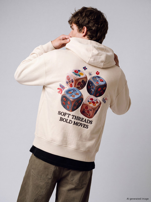 XSIDE Kapüşonlu Nakışlı Erkek Hoodie
