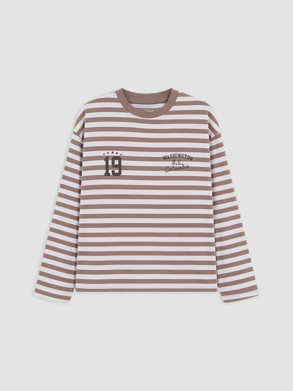 LCW Modest Çizgili Kadın Sweatshirt Tunik