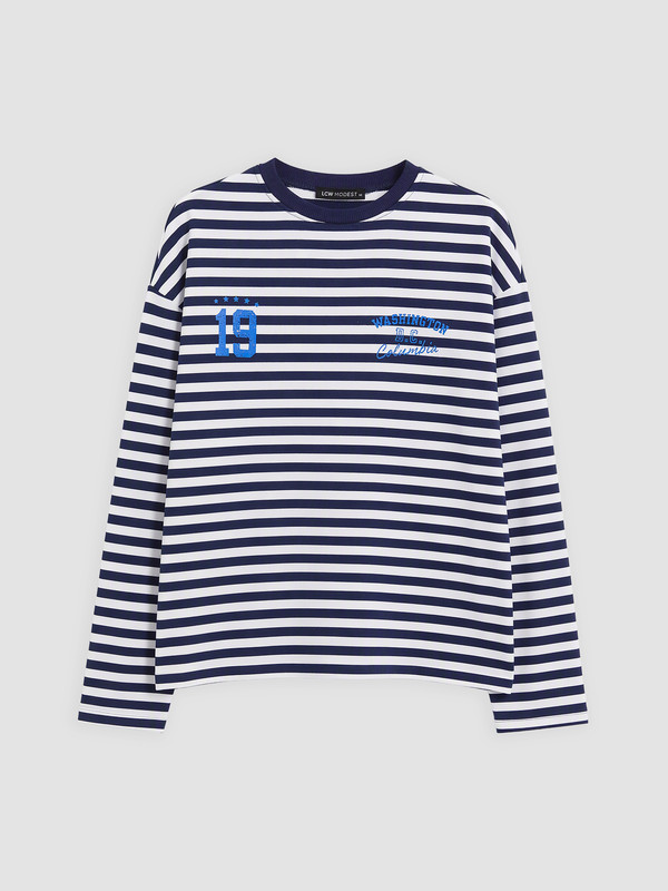 LCW Modest Çizgili Kadın Sweatshirt Tunik