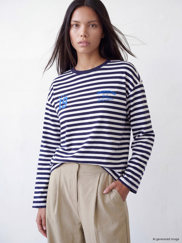 LCW Modest Çizgili Kadın Sweatshirt Tunik