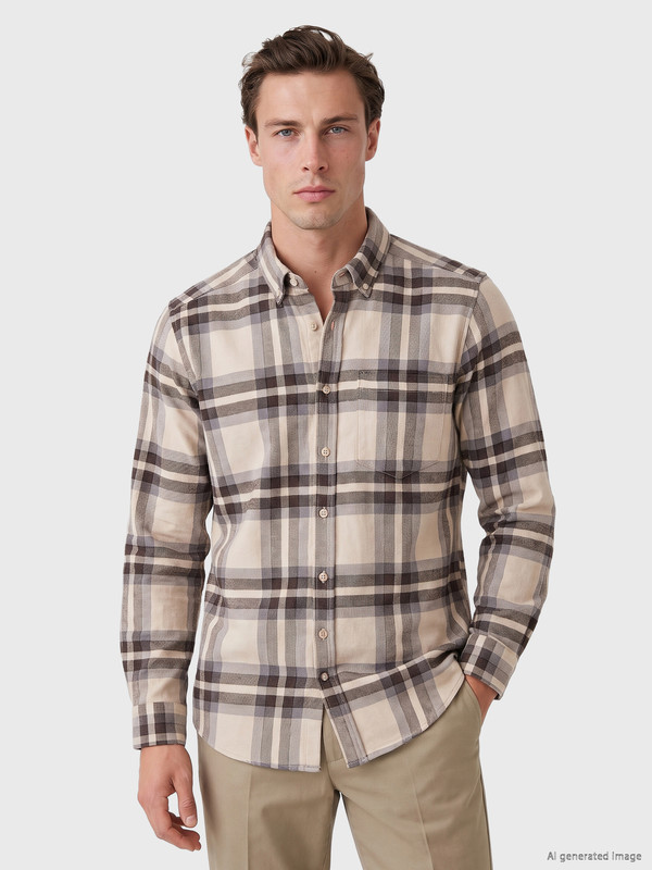 LCWAIKIKI Classic Regular Fit Plaid Gabardine Shirt