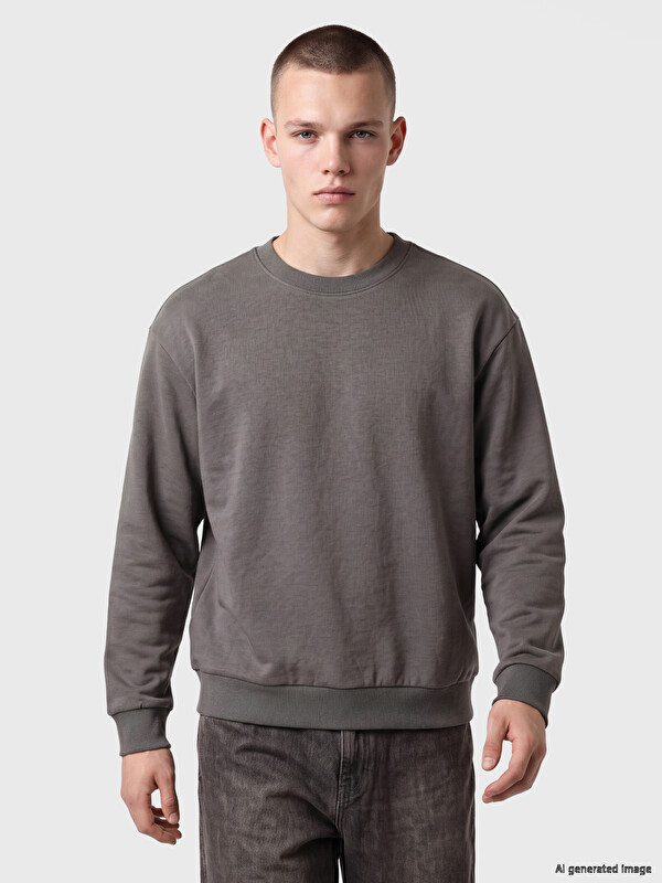 XSIDE Bisiklet Yaka Erkek Sweatshirt