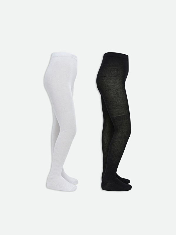 LCW Kids Basic Girls' Tights 2 Pack