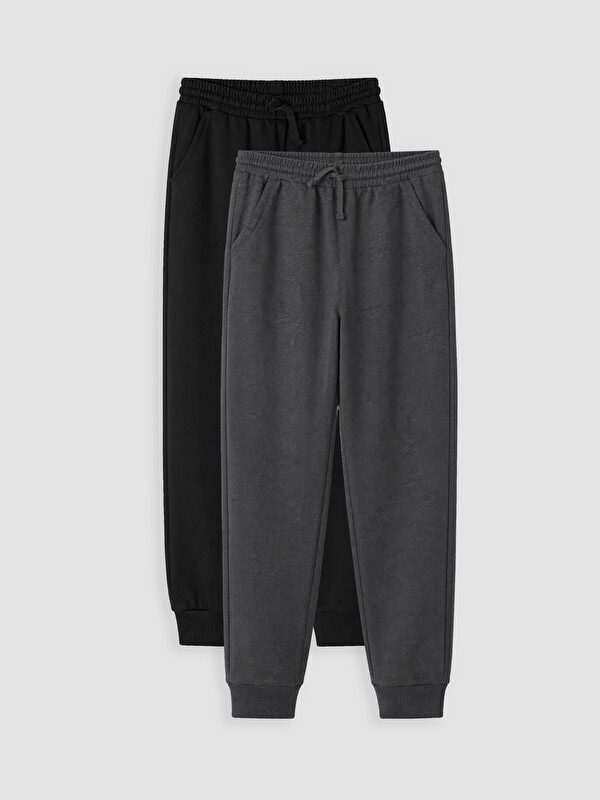 LCW Kids Elastic Waist Boys' Jogger Sweatpants 2 Pack