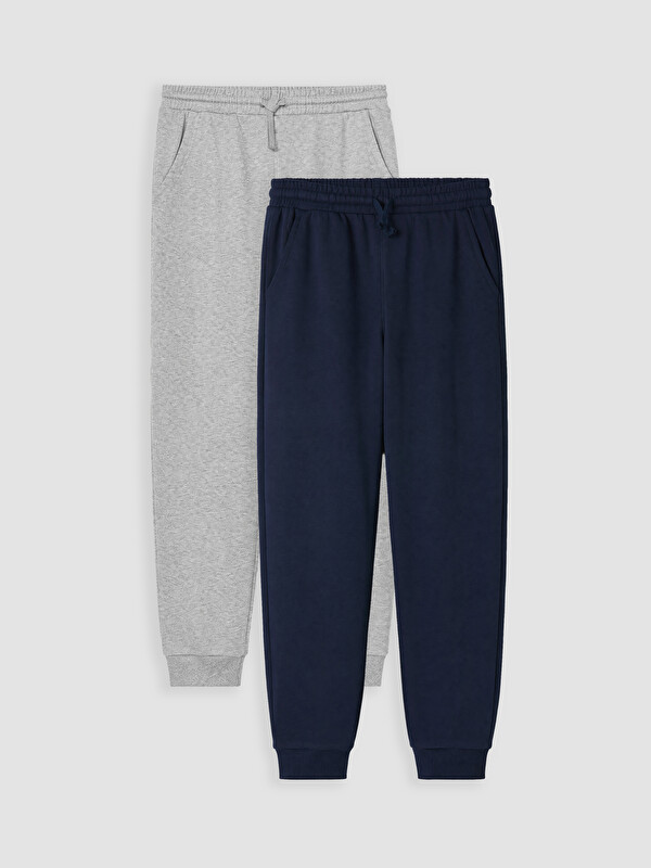 LCW Kids Beli Lastikli Erkek Çocuk Jogger Eşofman Alt 2'li