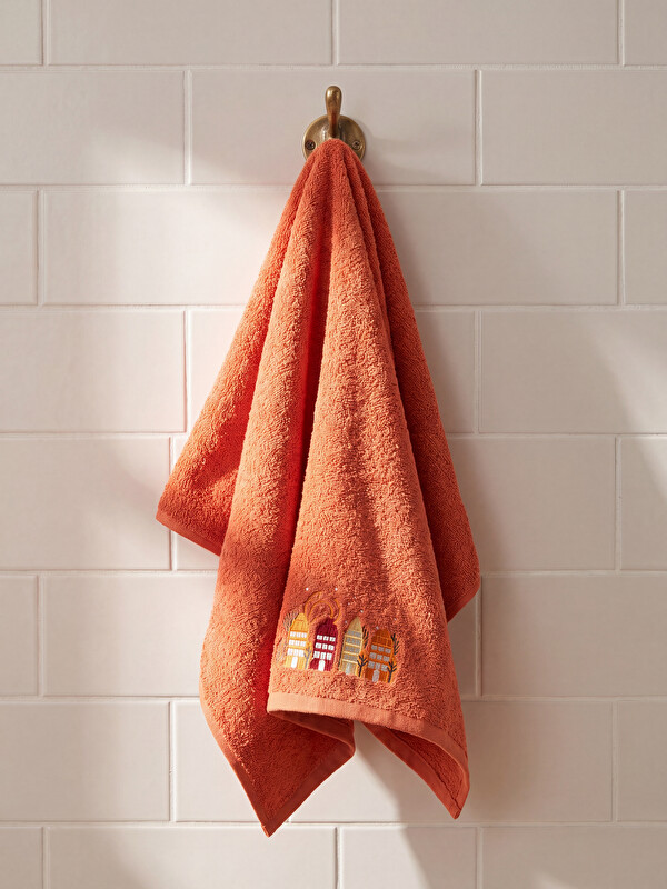 LCW HOME Nakışlı Pamuklu Yüz Havlusu 50x80 cm