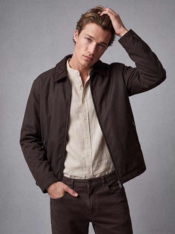 SOUTHBLUE Shirt Collar Men's Jacket