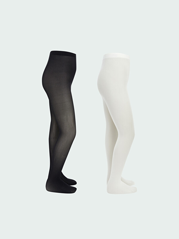 LCW Kids Thin Girls' Tights 2 Pack