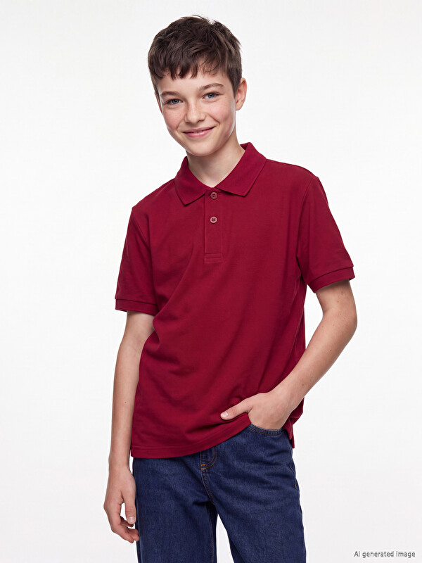 LCW Kids Polo Yaka Erkek Çocuk Pike Tişört