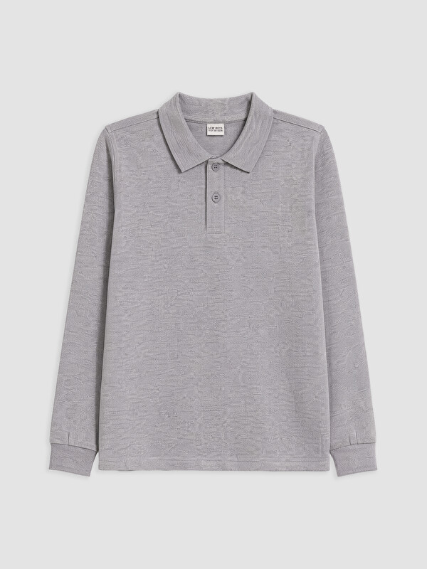 LCW Kids Long Sleeve Polo Collar Boys' T-Shirt